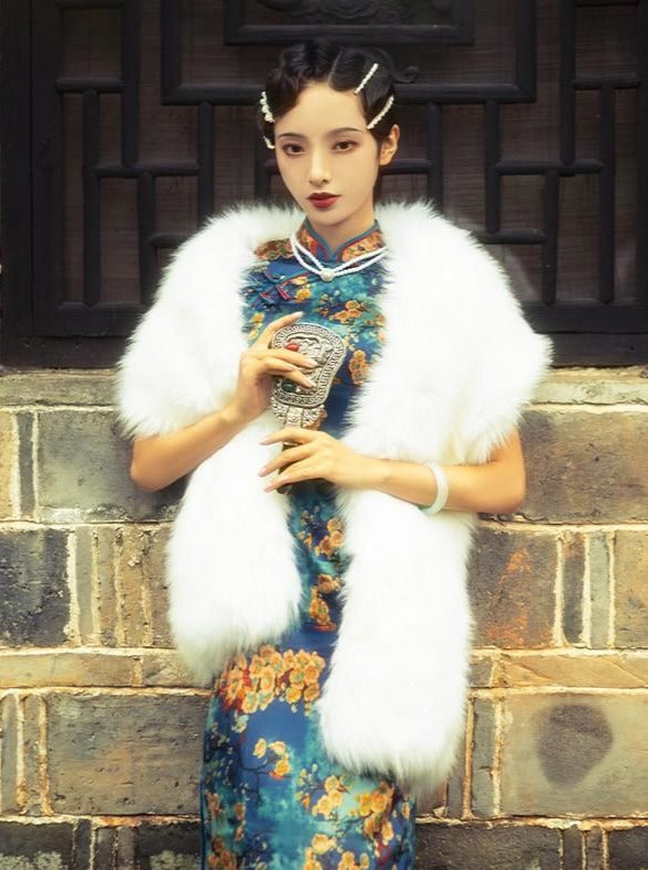 Meiling | Ivory Fur Shawl (MLIvy03)