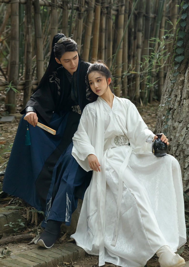 Ink Bamboo | Unisex 5-Pieces Couple Hanfu (墨竹)
