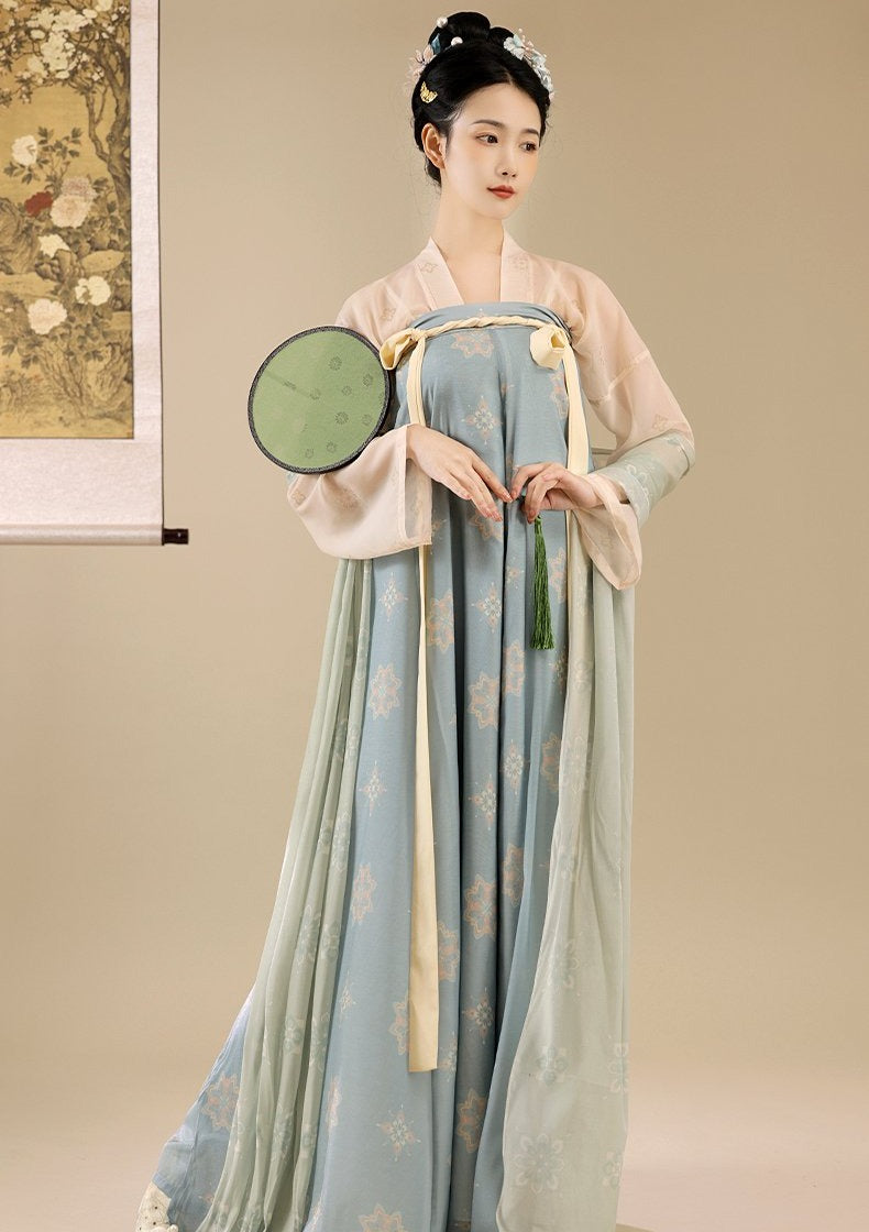 Changan Flowers | Blue Hanfu Dress (长安花)
