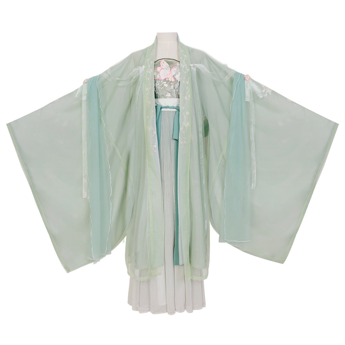 Sueño de mariposa | Vestido Hanfu verde de verano (梦蝶)