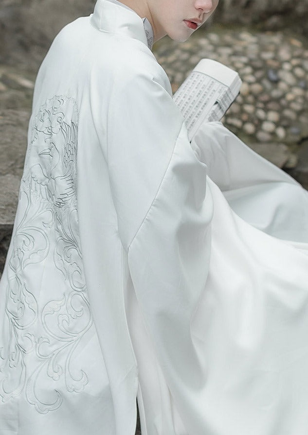 Crane | White Men's Hanfu (鹤鸣)