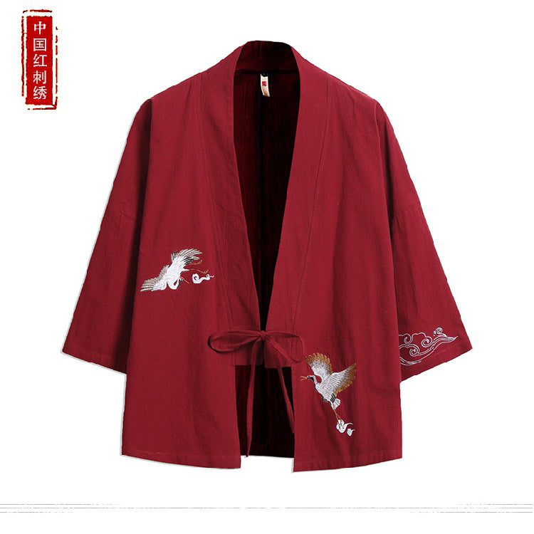 Lingtian | Black Uni-Sex Asian Robe / Kimono (凌天)