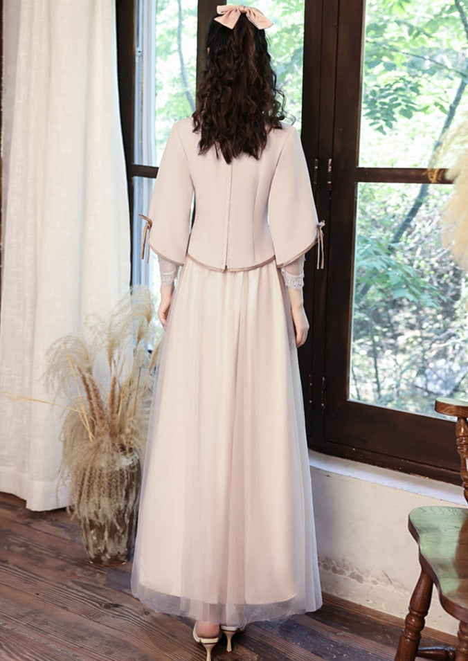 Bridesmaids Gray Chinese Style Dress (BM09)