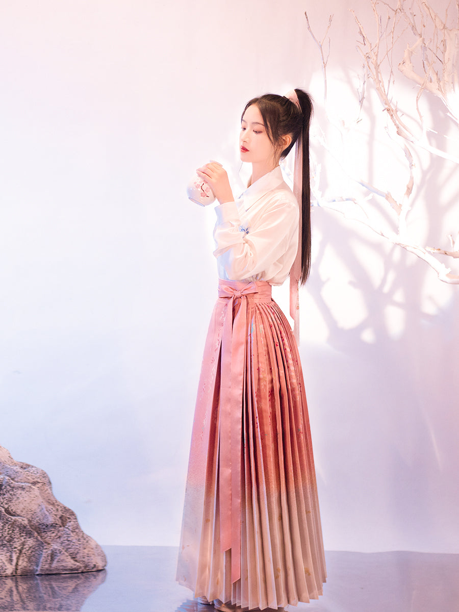 Cherry Blossom | Modern Custom Made Pink Skirt (紫藤花开)