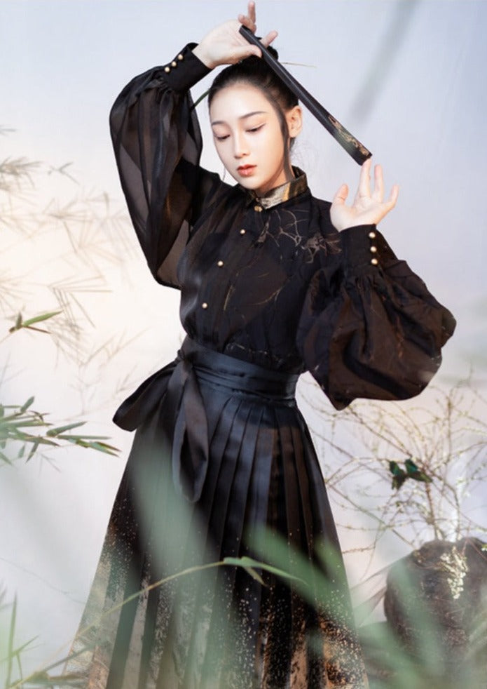 Moon River | Modern Black Blouse (鸾清)