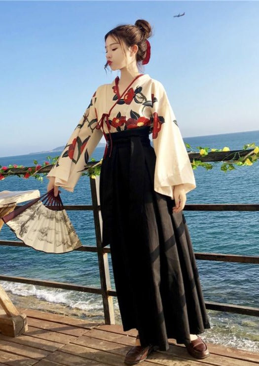 Camellia | Modern Red Long Dress (夏日校服)