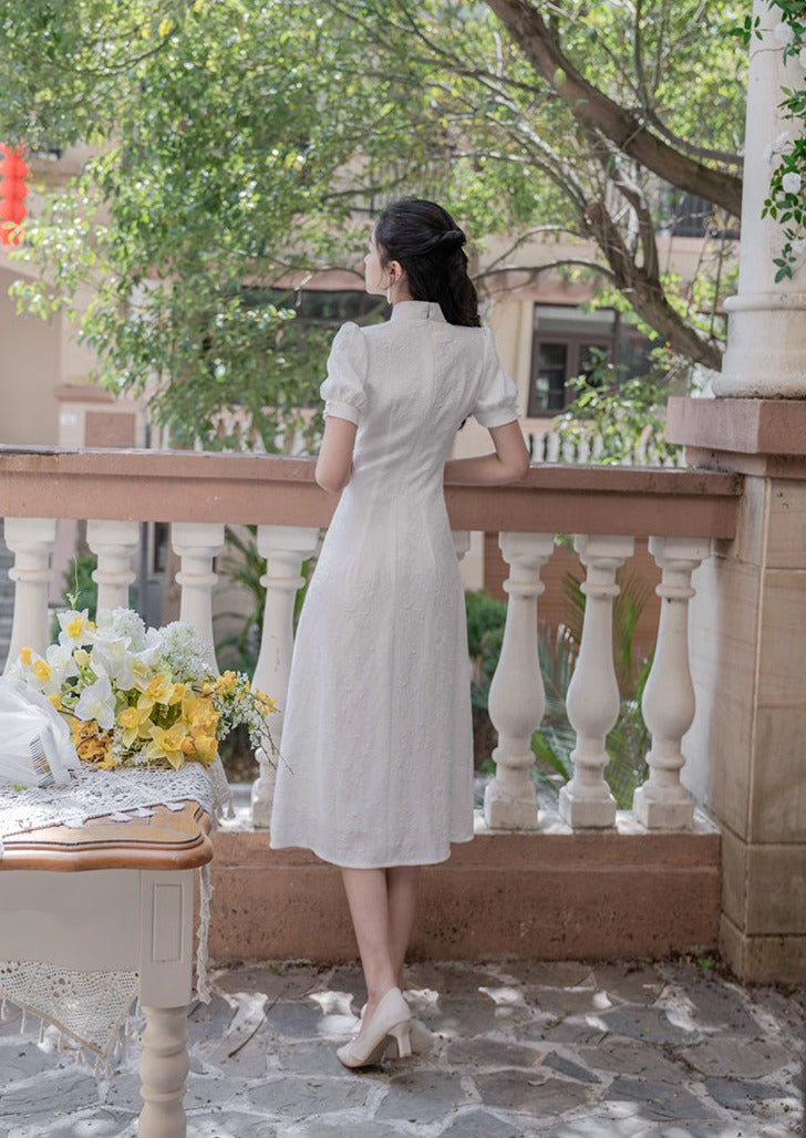 White Bridal Qipao Dress (WQP02)