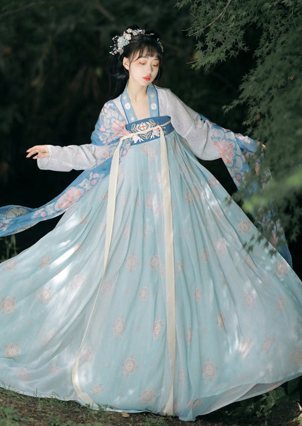 Spring With Tang Spring Tail | Tang Pink / Blue Hanfu (春瑶) – NewMoonDance