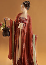 Kanzashi Flower | Red Hanfu Dress (簪花)