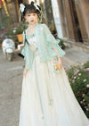 Night Camellia | Green Summer Hanfu Dress (晚山茶)