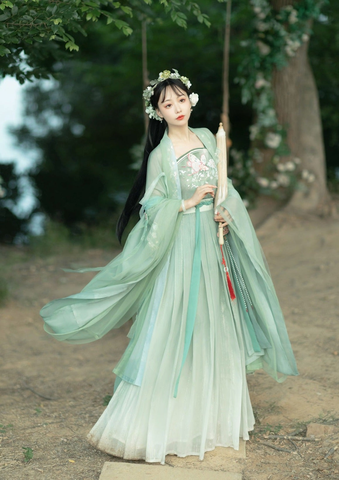 Sueño de mariposa | Vestido Hanfu rosa de verano (梦蝶)