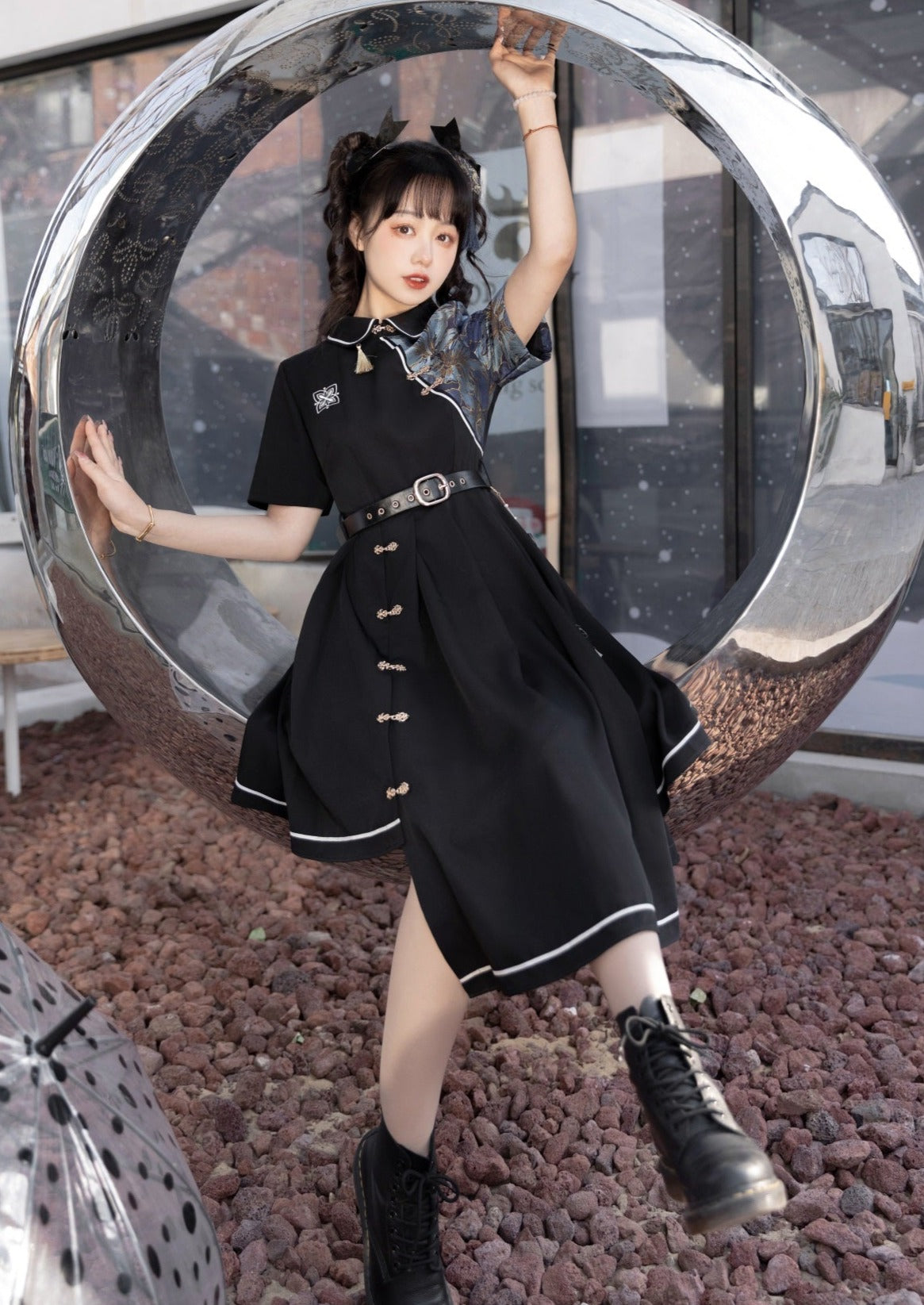 City That Never Sleeps | Modern Black Lolita Chinese Hanfu (不夜城)