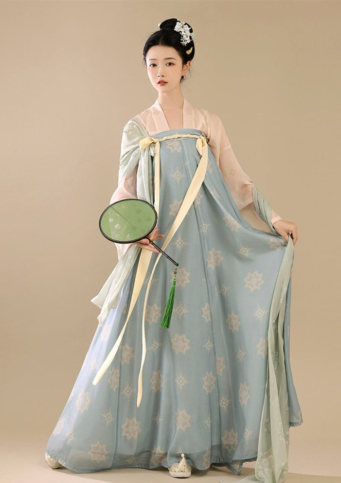 Changan Flowers | Blue Hanfu Dress (长安花)