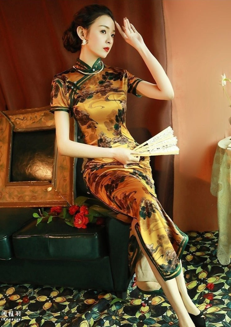 Meiling | Cloud Satin Qipao (金云)