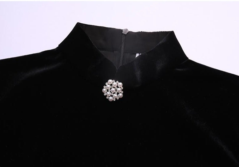 Black Velvet | Velvet Qipao Dress (黑丝绒)