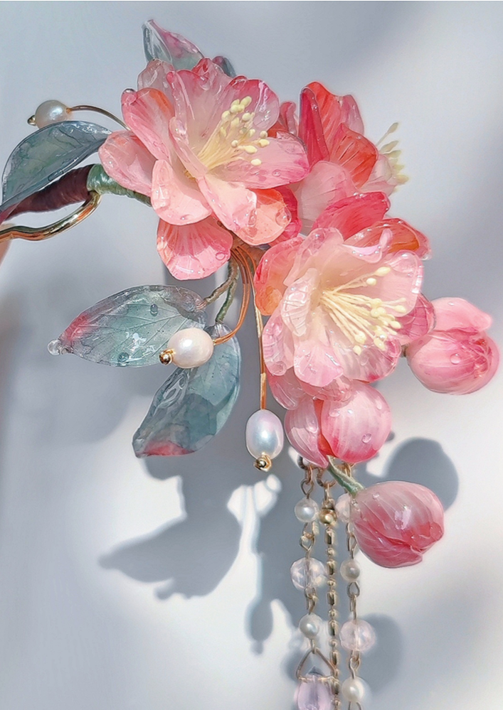 Aroma Spirit | Handmade Red Flower Hairpiece (浓香)