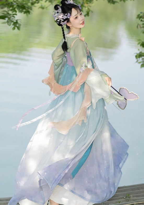 Flower Poem | 3-Piece Tang Pink Hanfu (花语辞)