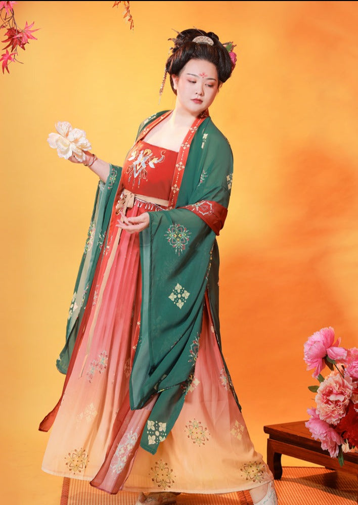 Yang Guifei | Tang Green & Red Plus Hanfu (月曲红绿)