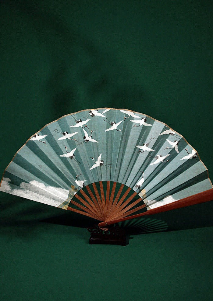 Cranes | Paper Folding Fan