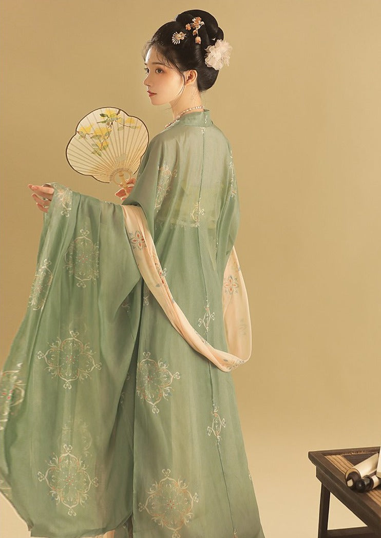 Kanzashi Flower | Green Hanfu Dress (簪花)