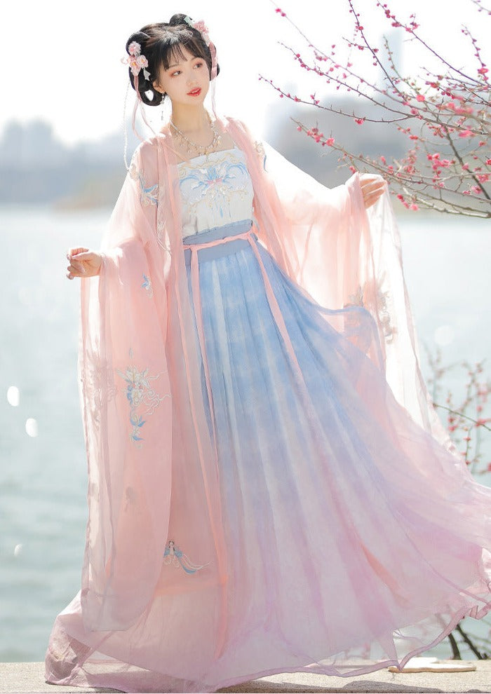 Pink Aqua | 4-Piece Hanfu Dress (水挼粉)