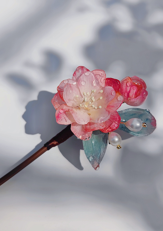 Aroma Spirit | Handmade Red Flower Hairpiece (浓香)