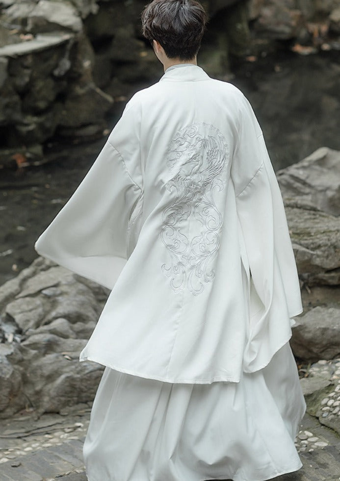 Crane | White Men's Hanfu (鹤鸣)