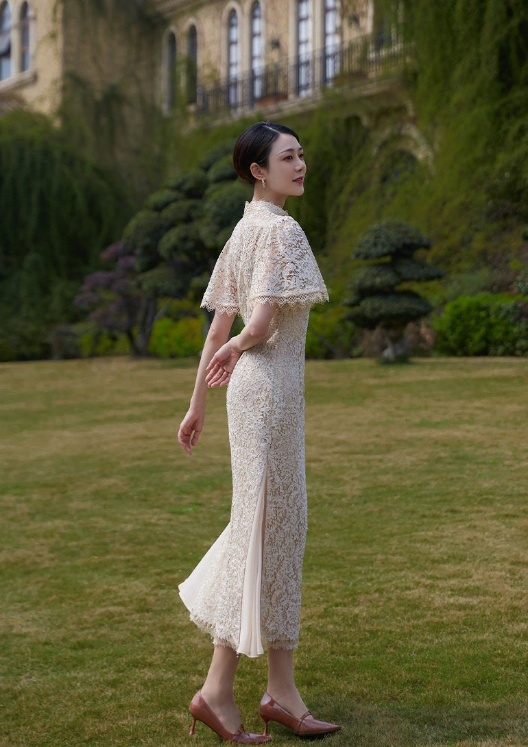 Lace Bride | Bridal Ivory Qipao (轻纱舞)