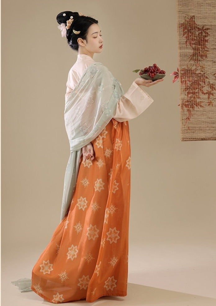 Changan Flowers | Orange Hanfu Dress (长安花)