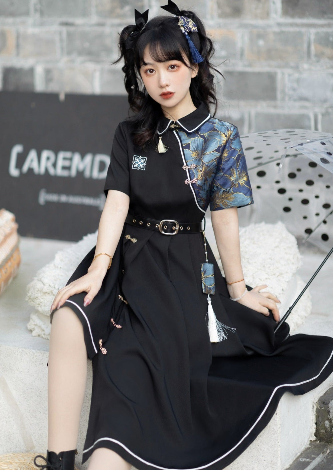 City That Never Sleeps | Modern Black Lolita Chinese Hanfu (不夜城)