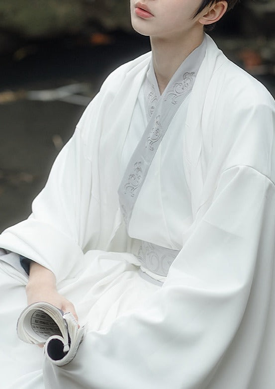 Crane | White Men's Hanfu (鹤鸣)