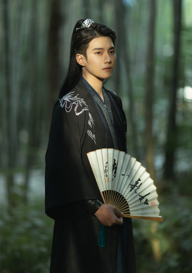 Tinta Bambú | Hanfu de pareja unisex de 5 piezas (墨竹)