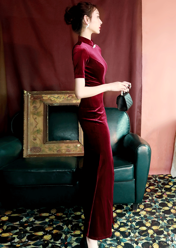 Velvet qipao best sale