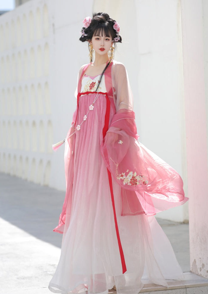 Pink Dusk | Flora Embroidered Hanfu (凝初)