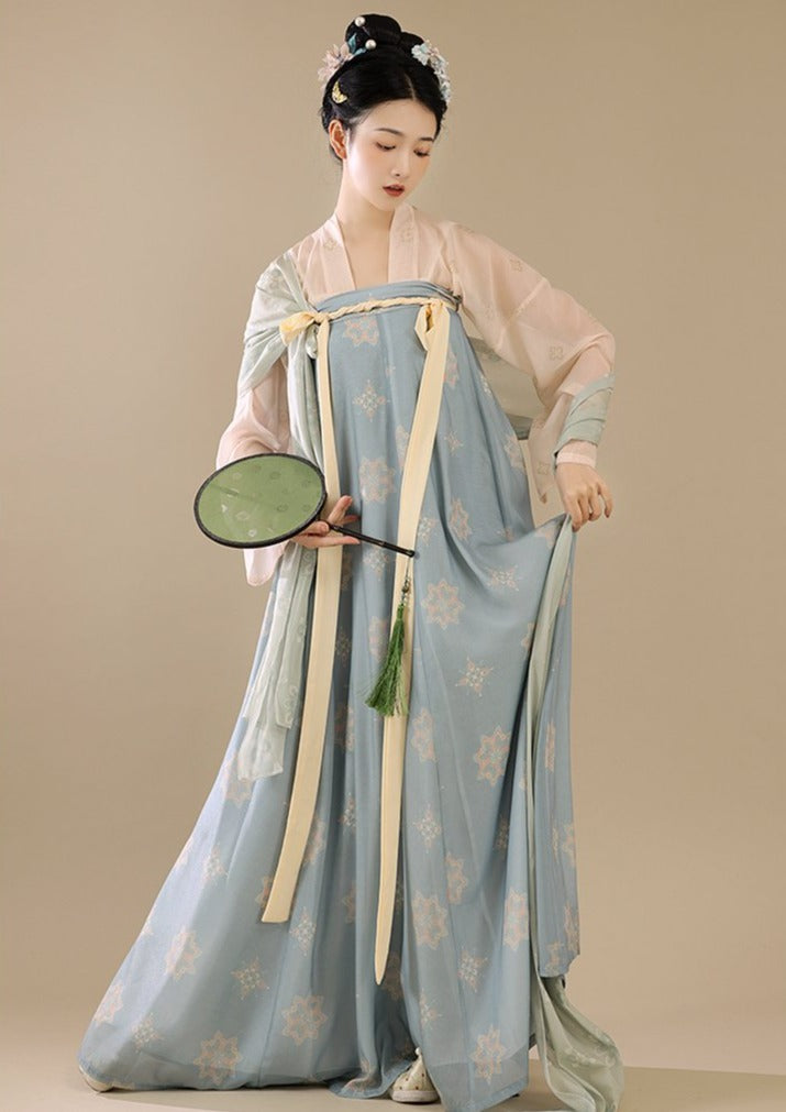 Changan Flowers | Blue Hanfu Dress (长安花)