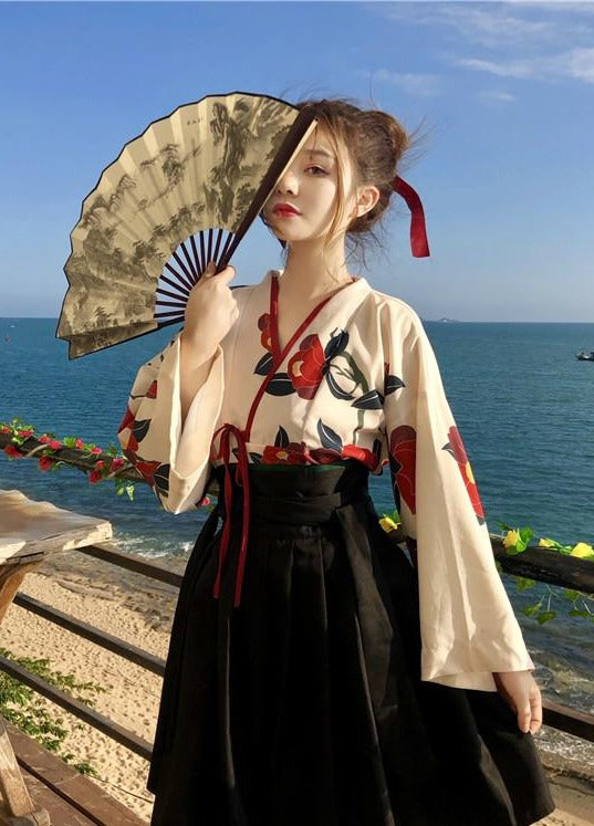 Camellia | Modern Black Short Dress (夏日校服)