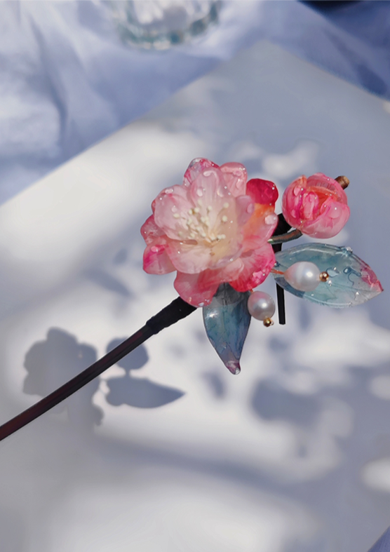 Aroma Spirit | Handmade Red Flower Hairpiece (浓香)