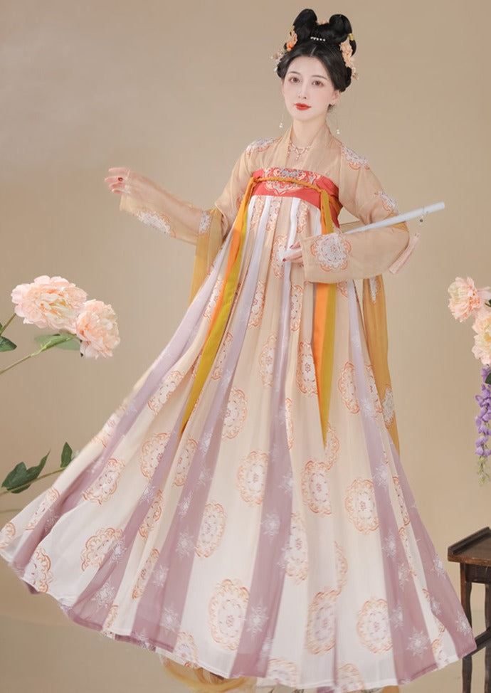 Yuhuan | Orange Hanfu Dress (YHOrg02)