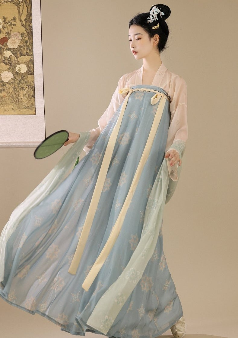 Changan Flowers | Blue Hanfu Dress (长安花)