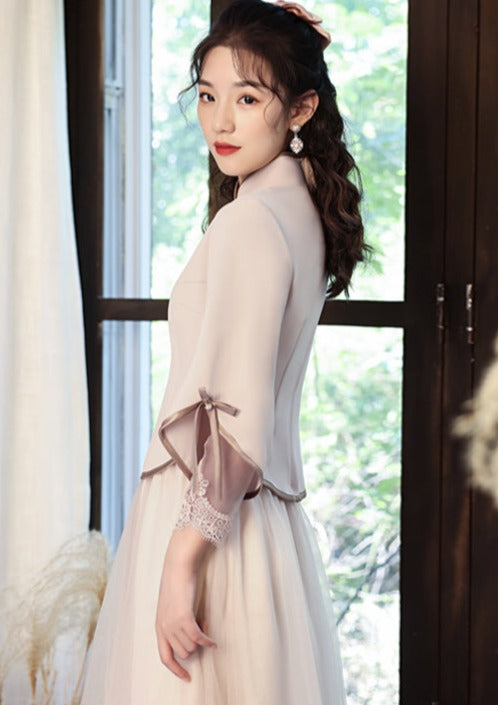 Bridesmaids Gray Chinese Style Dress (BM09)