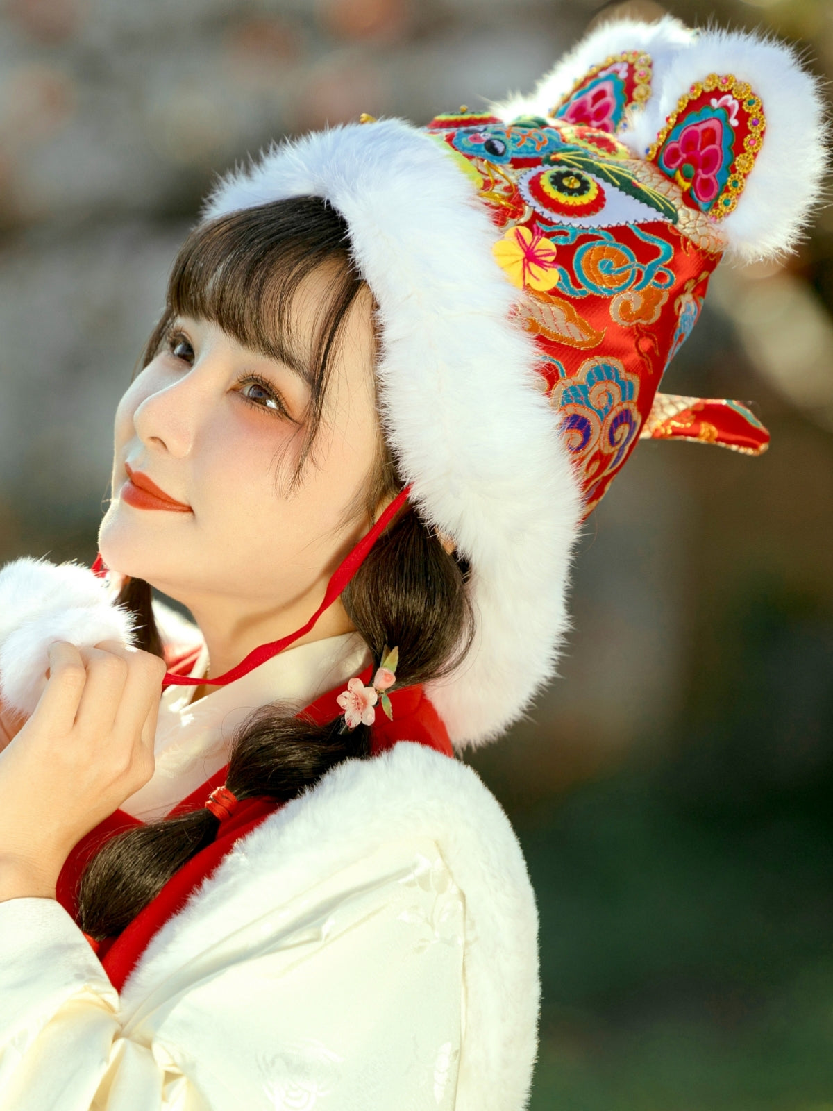 Chinese New Year | Real Rabbit Fur Hat & Muff (过新年)