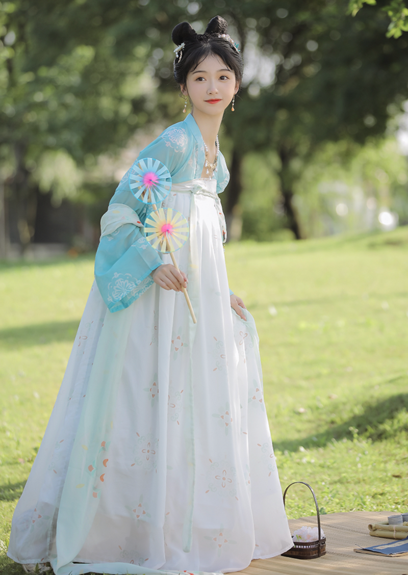 Little Lime | Blue White Hanfu Dress (素渺)