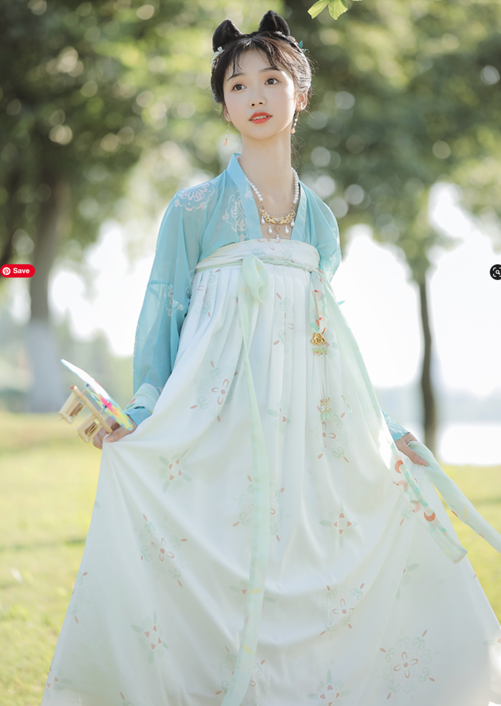 Little Lime | Blue White Hanfu Dress (素渺)