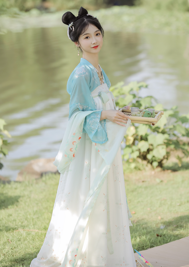 Little Lime | Blue White Hanfu Dress (素渺)