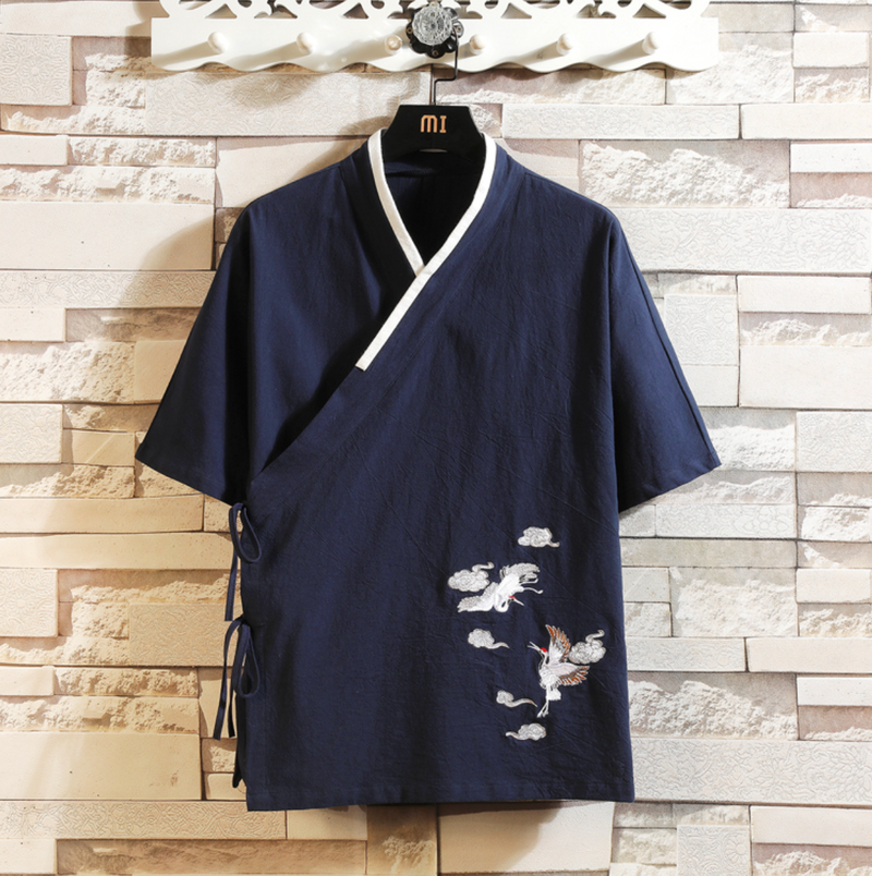 HongXi | Blue Uni-Sex Asian Robe / Kimono (鸿熙)