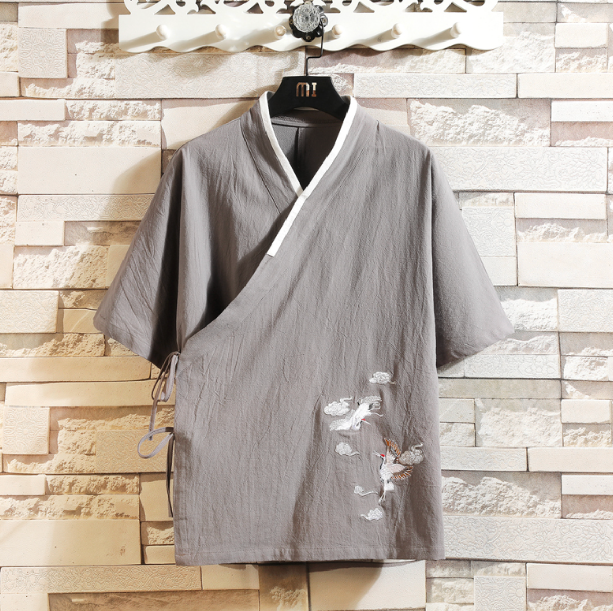 HongXi | Gray Uni-Sex Asian Robe / Kimono (鸿熙)