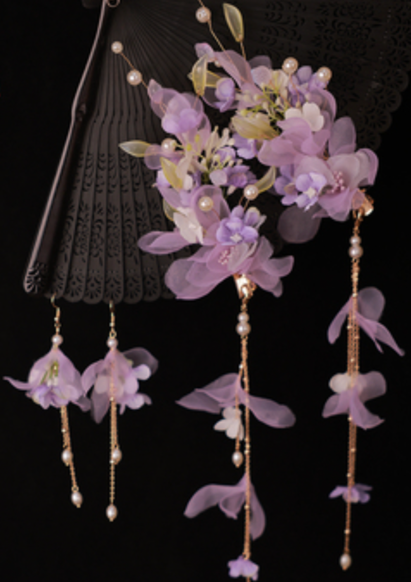 Lilac | 2 Pcs Flowers Hairclips (丁香)