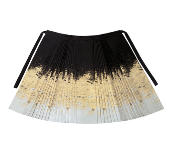 Moon River | Modern Golden Ma Mian Skirt (月生春江)