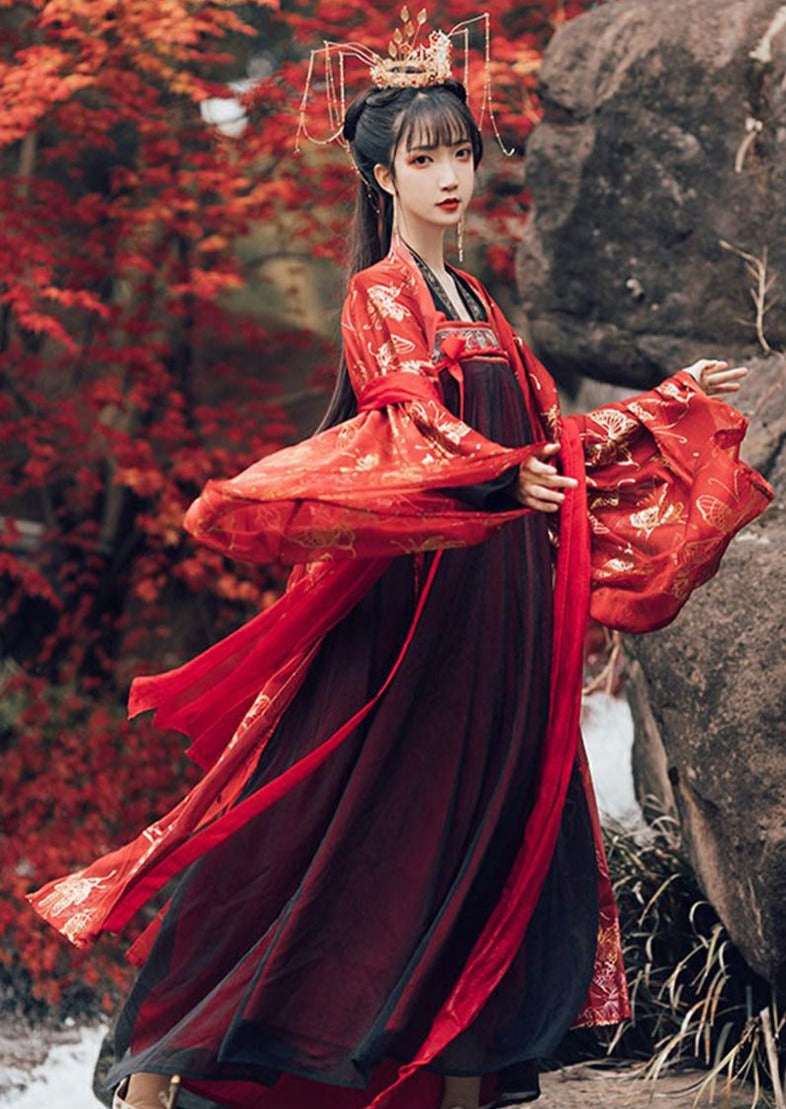 Belle | Tang Red Hanfu Dress (美人妆)