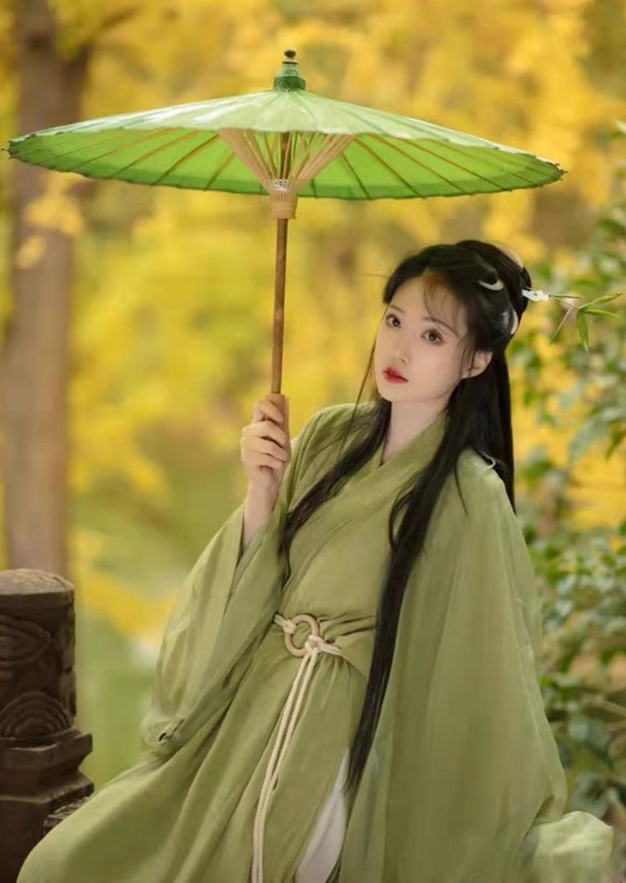 Flying Cloud | Yellow / Green Hanfu (兮云飞扬)